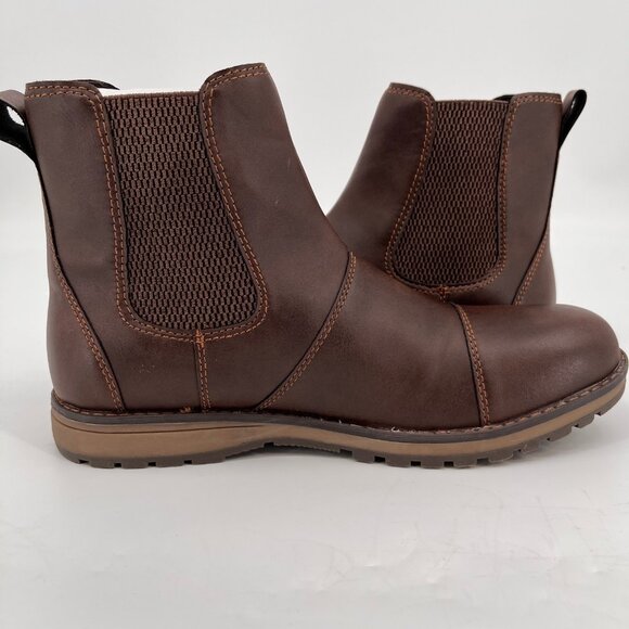 Eastland Drew Slip-On Chelsea Boots Size 8.5 Dark Brown Faux Leather Shoe - Picture 7 of 13